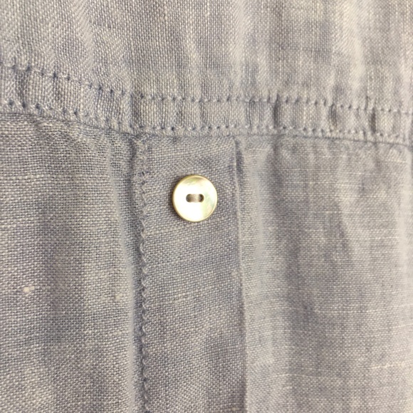 Tahari 100% Linen Tunic Top Light Blue Women’s Size 3X Lagenlook - Picture 9 of 10